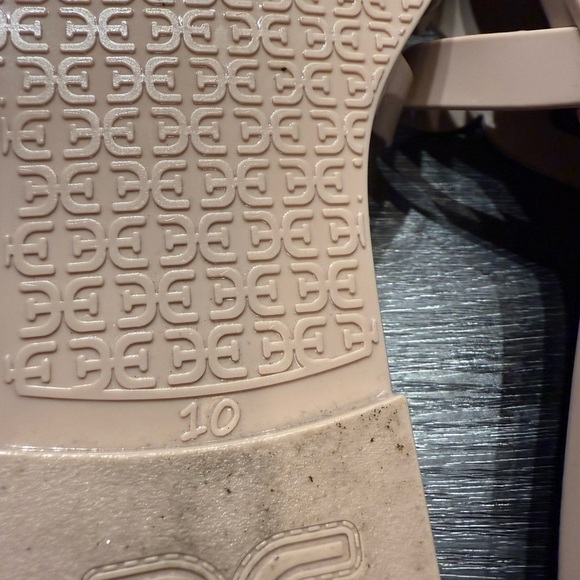 Sam Edelman Bay Jelly Double E Signature Logo Slide Sandals Rose Dust Sz 10 - Picture 9 of 10